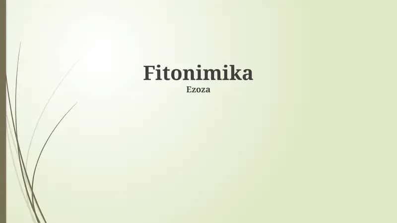 Fitonimika 1