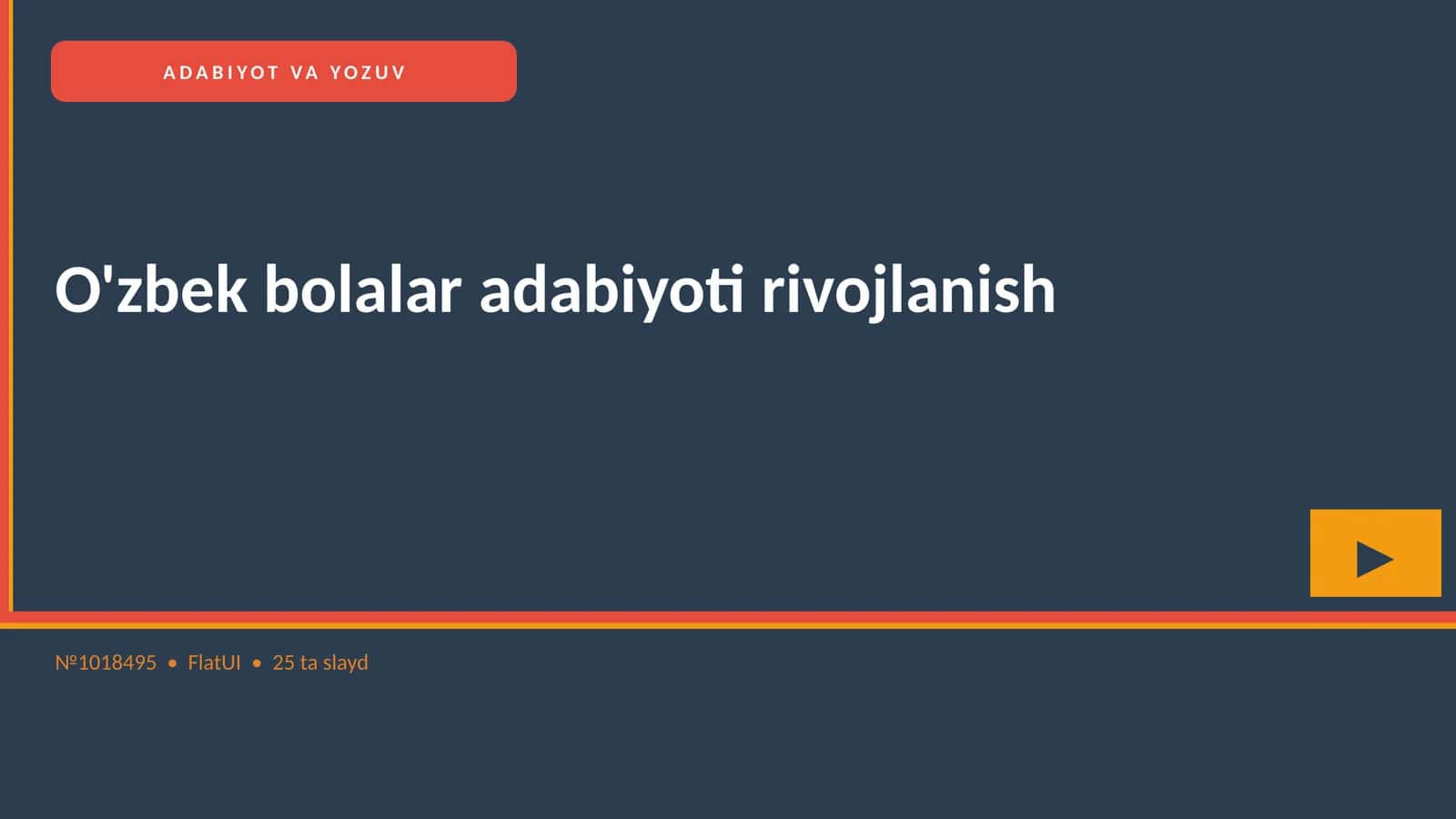 O'zbek bolalar adabiyoti rivojlanish 1