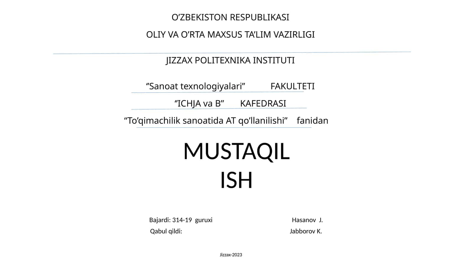 MATLAB dasturlarini o'rganish 1