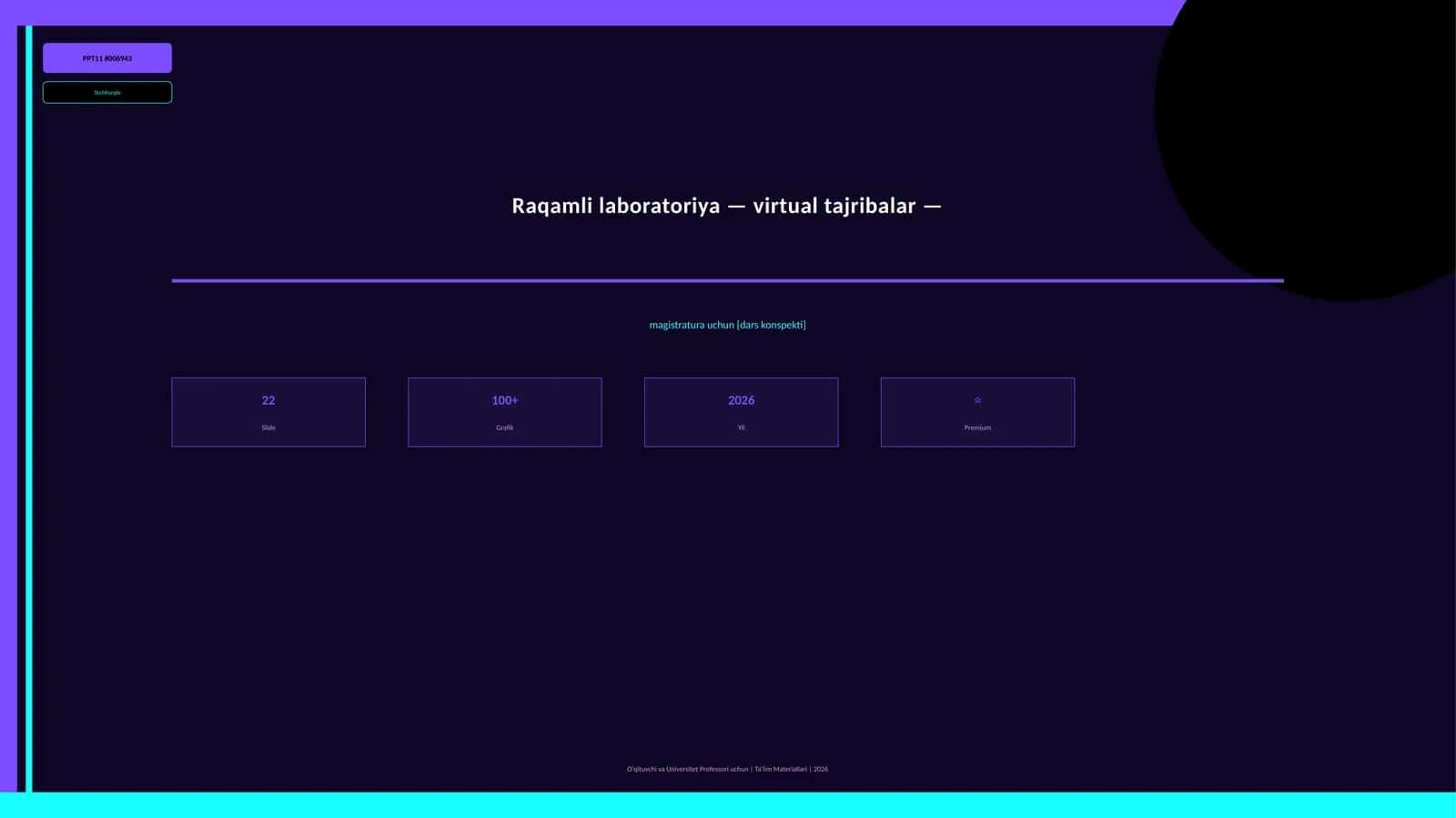 Raqamli laboratoriya — virtual tajribalar — magistratura uchun [dars konspekti] 1