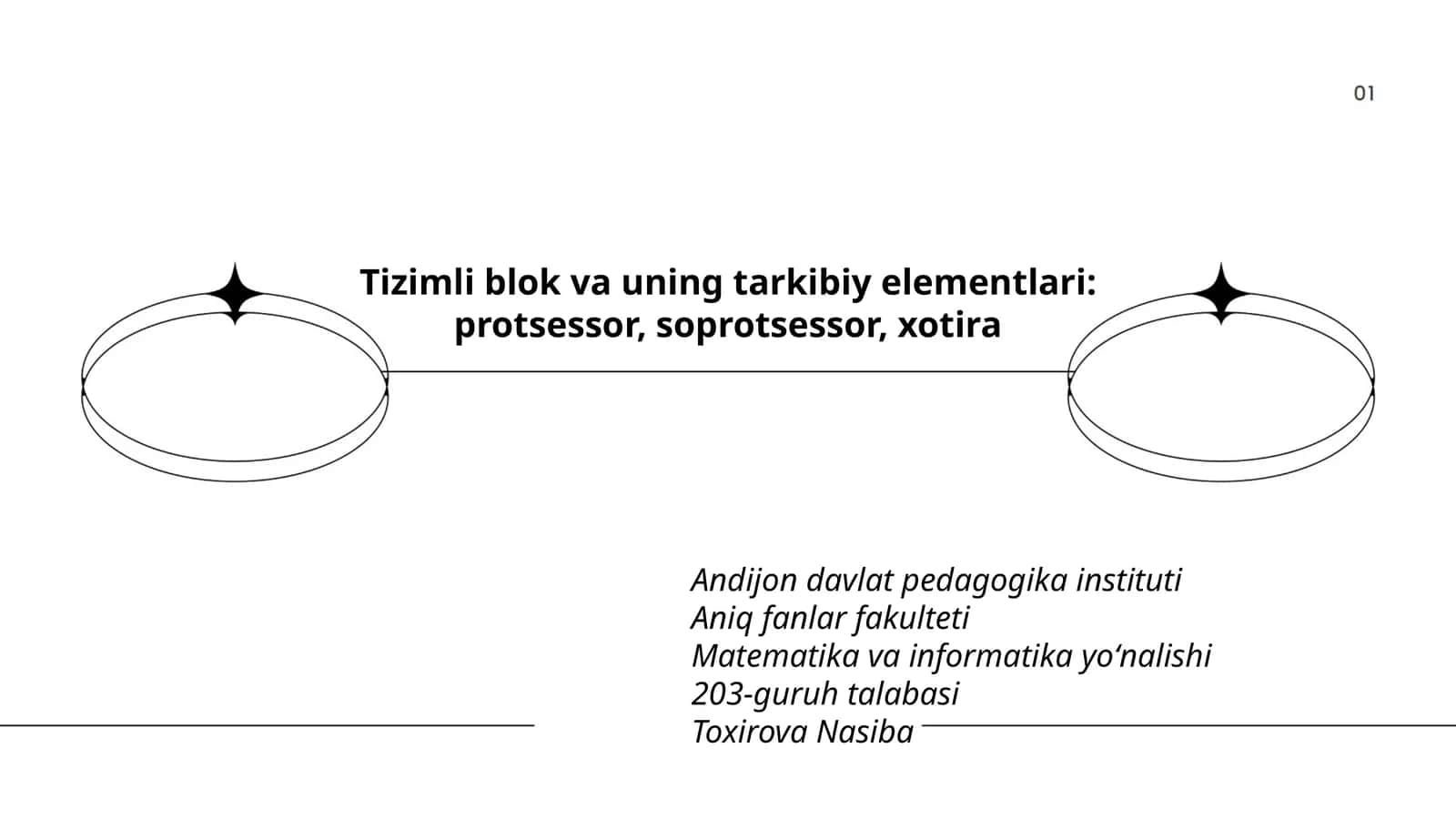 Matematika va informatika yoʻnalishi 203-guruh talabasi 1