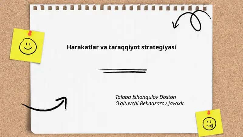Harakatlar va taraqqiyot strategiyasi 1