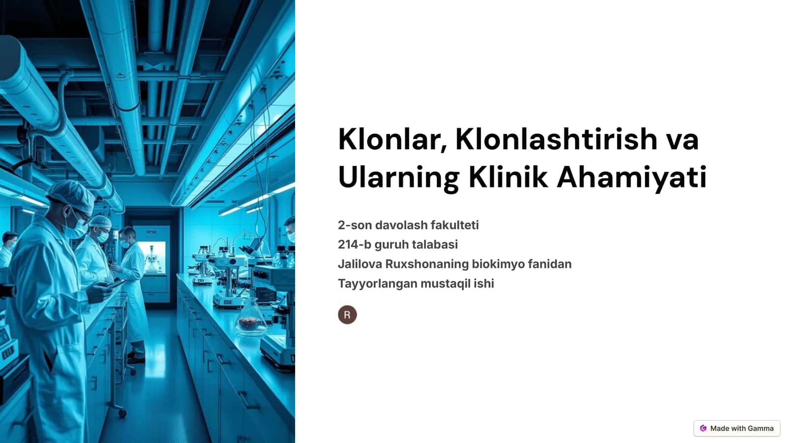Klonlar, Klonlashtirish va Ularning Klinik Ahamiyati 1