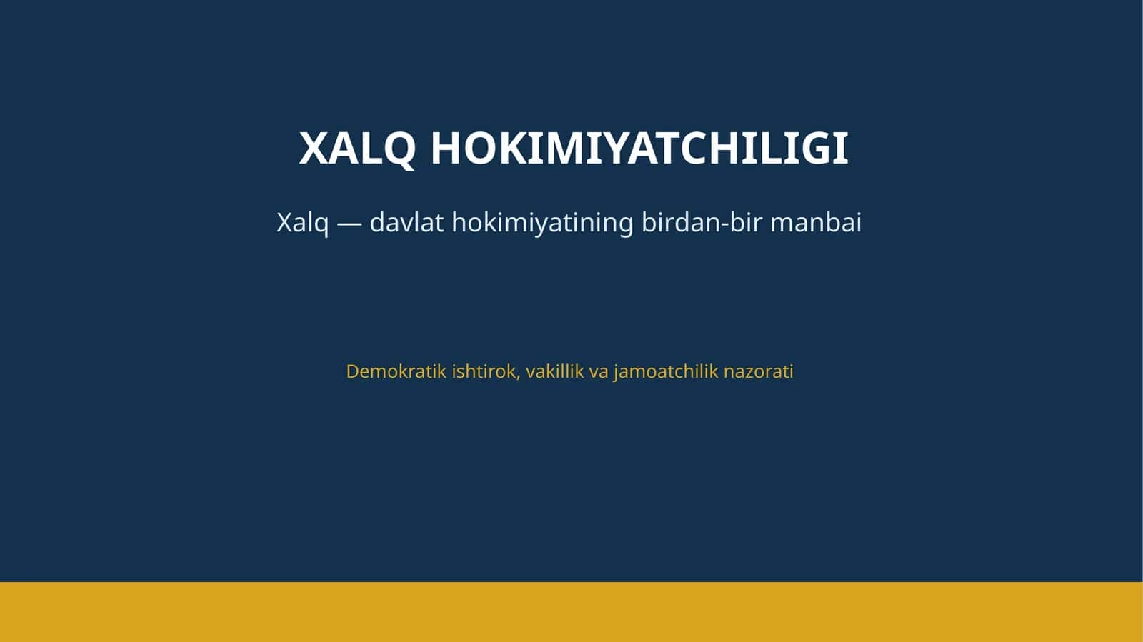 XALQ HOKIMIYATCHILIGI 1