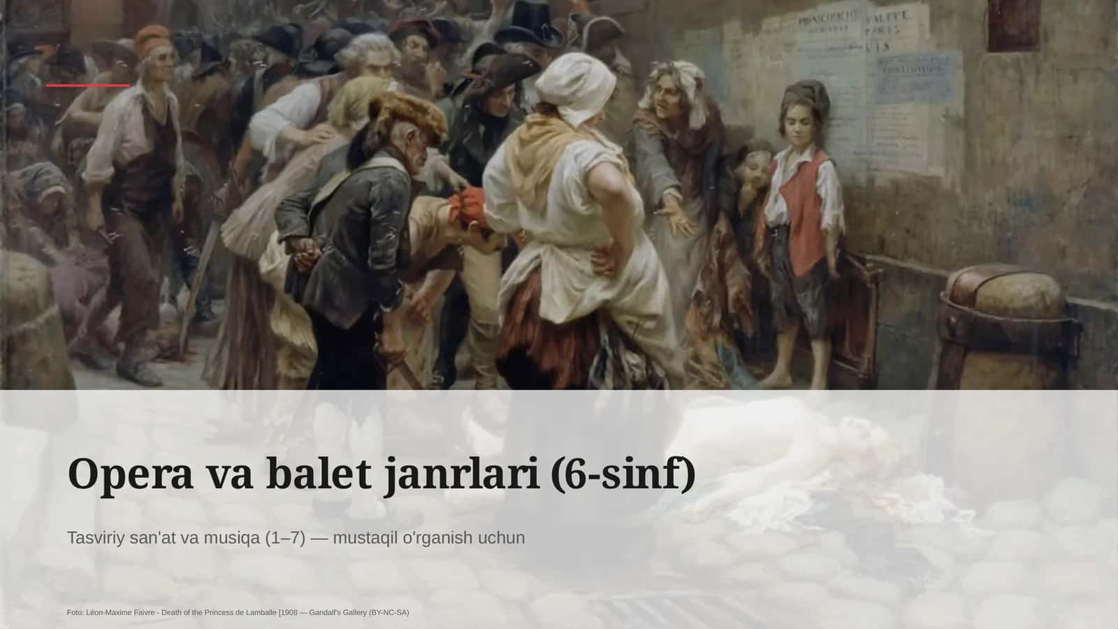 Opera va balet janrlari (6-sinf) 1