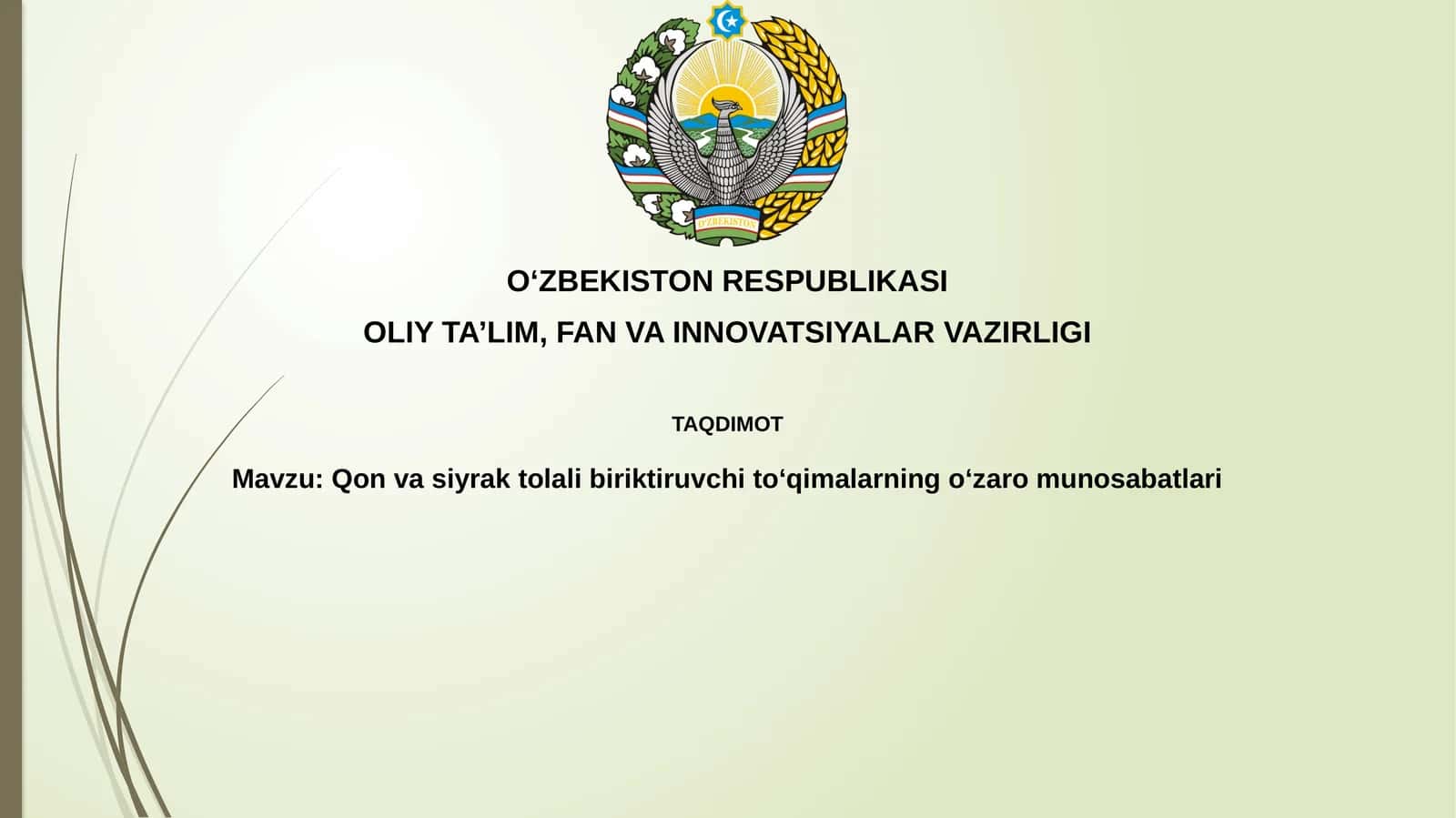 Qon va yumshoq tolali biriktiruvchi to'qimalar 1