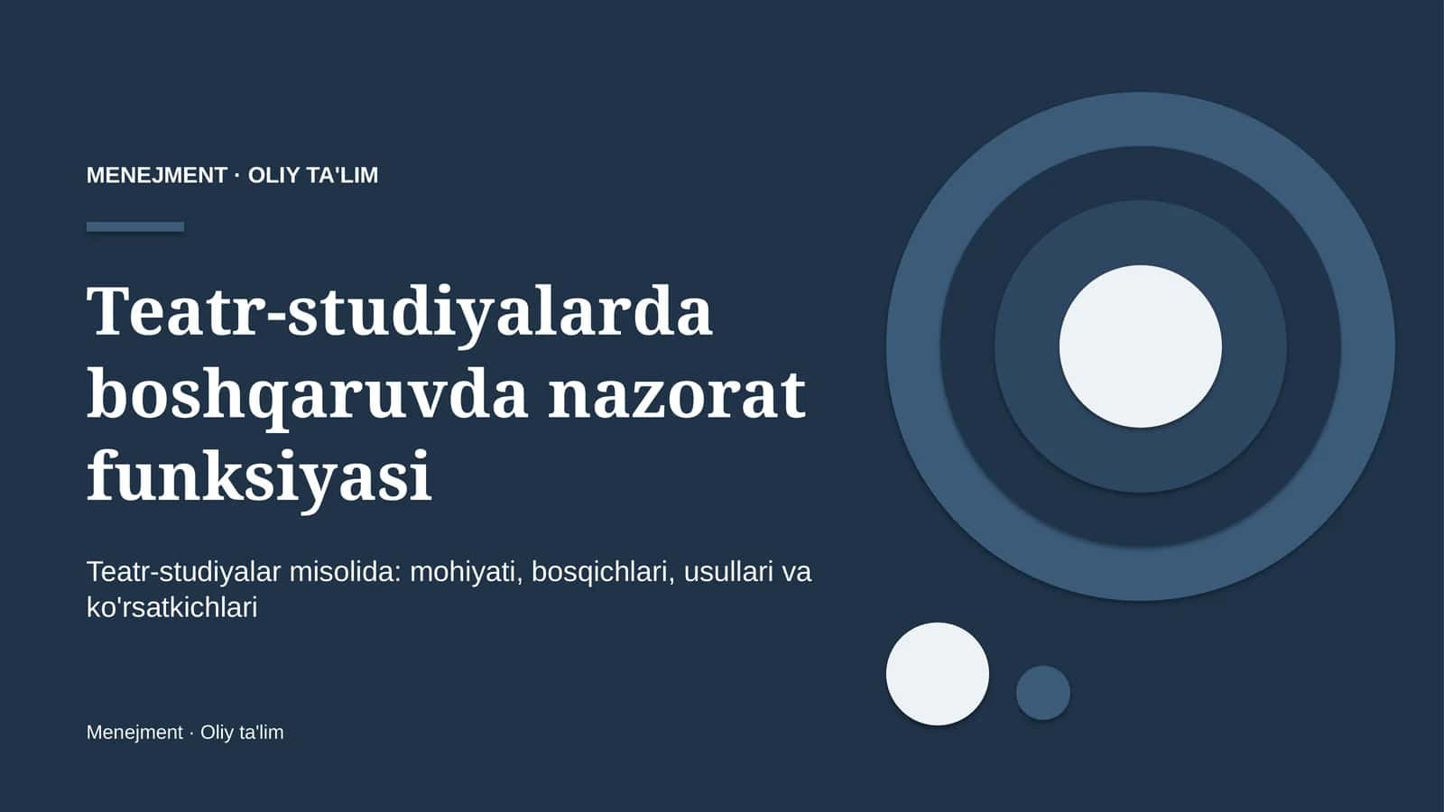 teatr studiyalarda boshqaruvda nazorat funksiyasi 3264 1