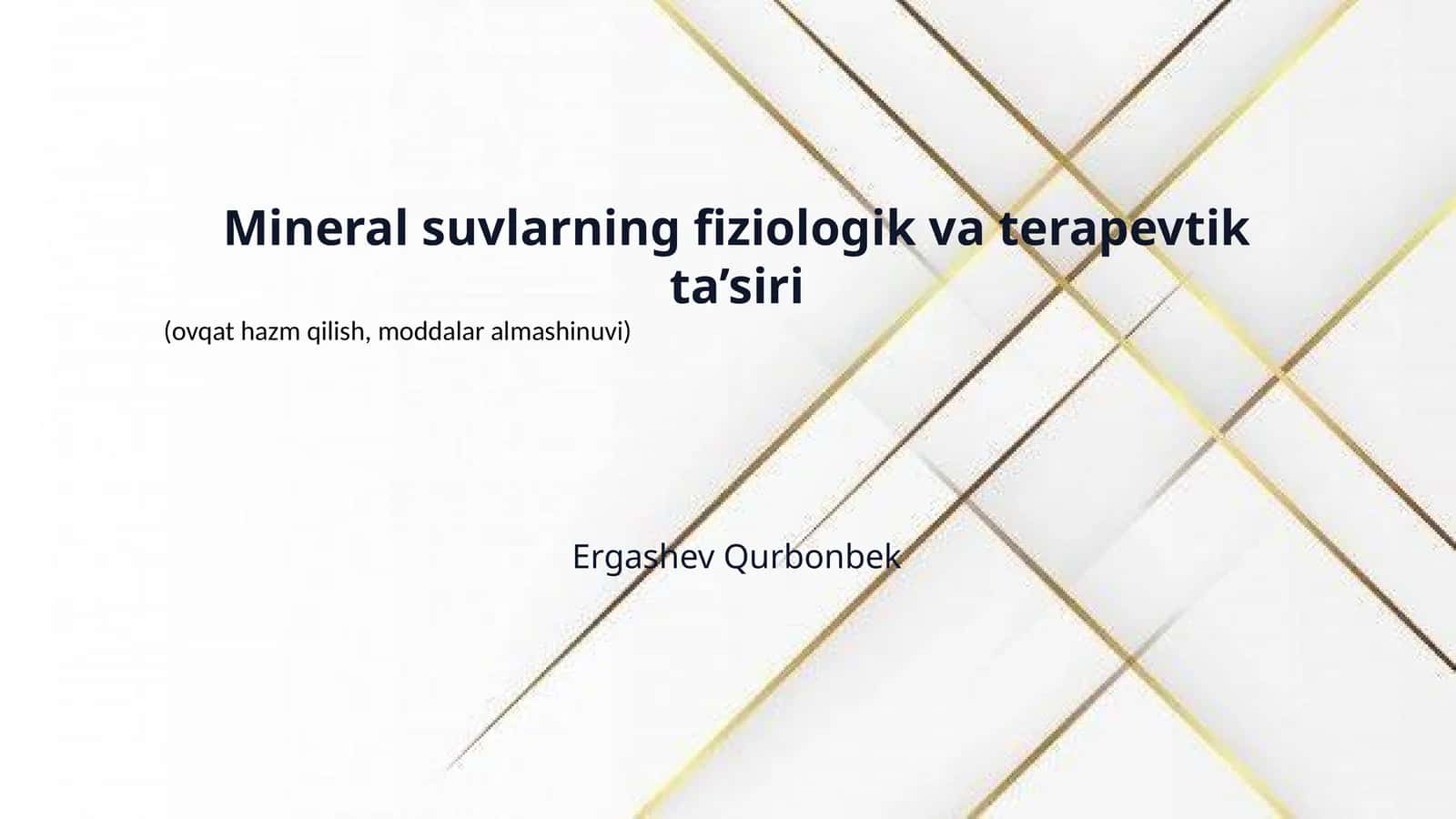 Mineral suvlarning fiziologik va terapevtik ta’siri 1