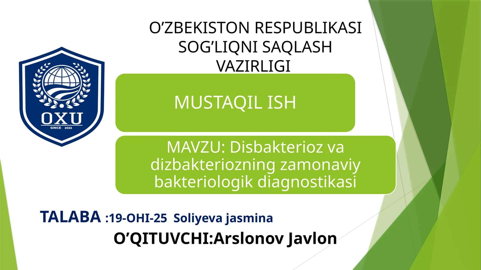 Disbakterioz tushunchasi va uning sabablari 1