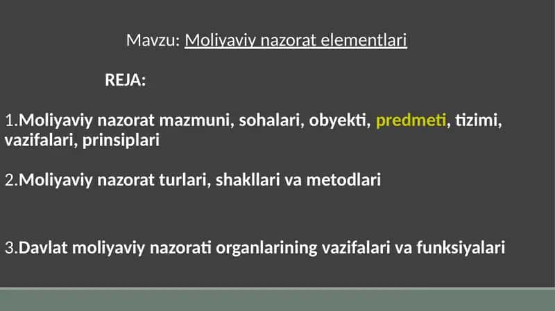 Moliyaviynazorat elementlari 1