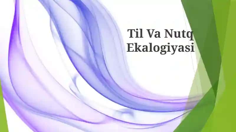 Til Va Nutq Ekalogiyasi 1