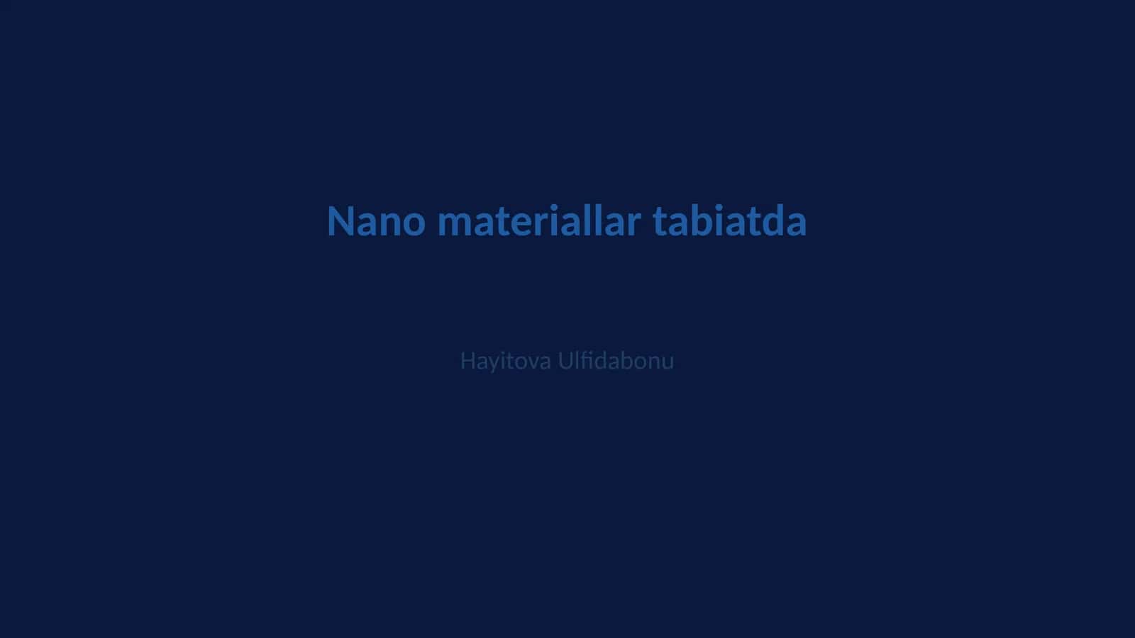 Nano materiallar tabiatda 1