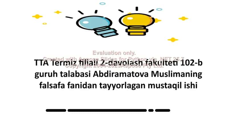 Turmush Tarzi va Sog'lik 1