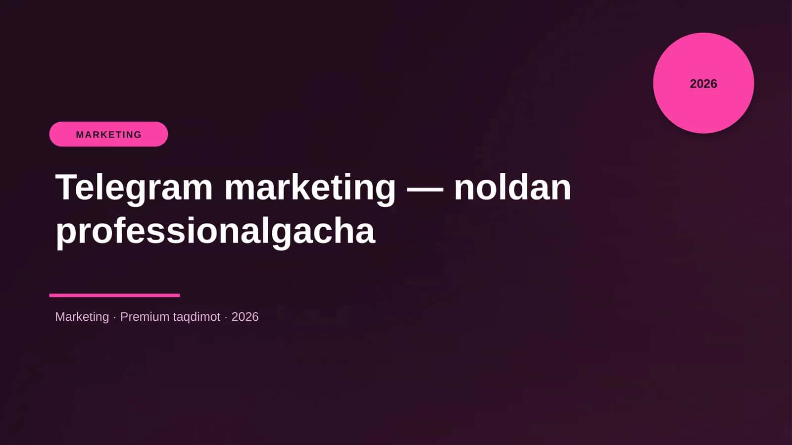 Telegram marketing — noldan professionalgacha 1