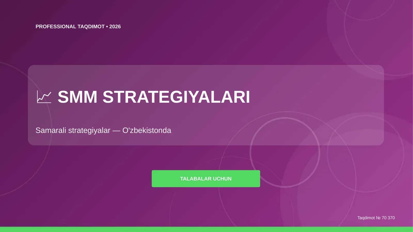 SMM STRATEGIYALARI 1