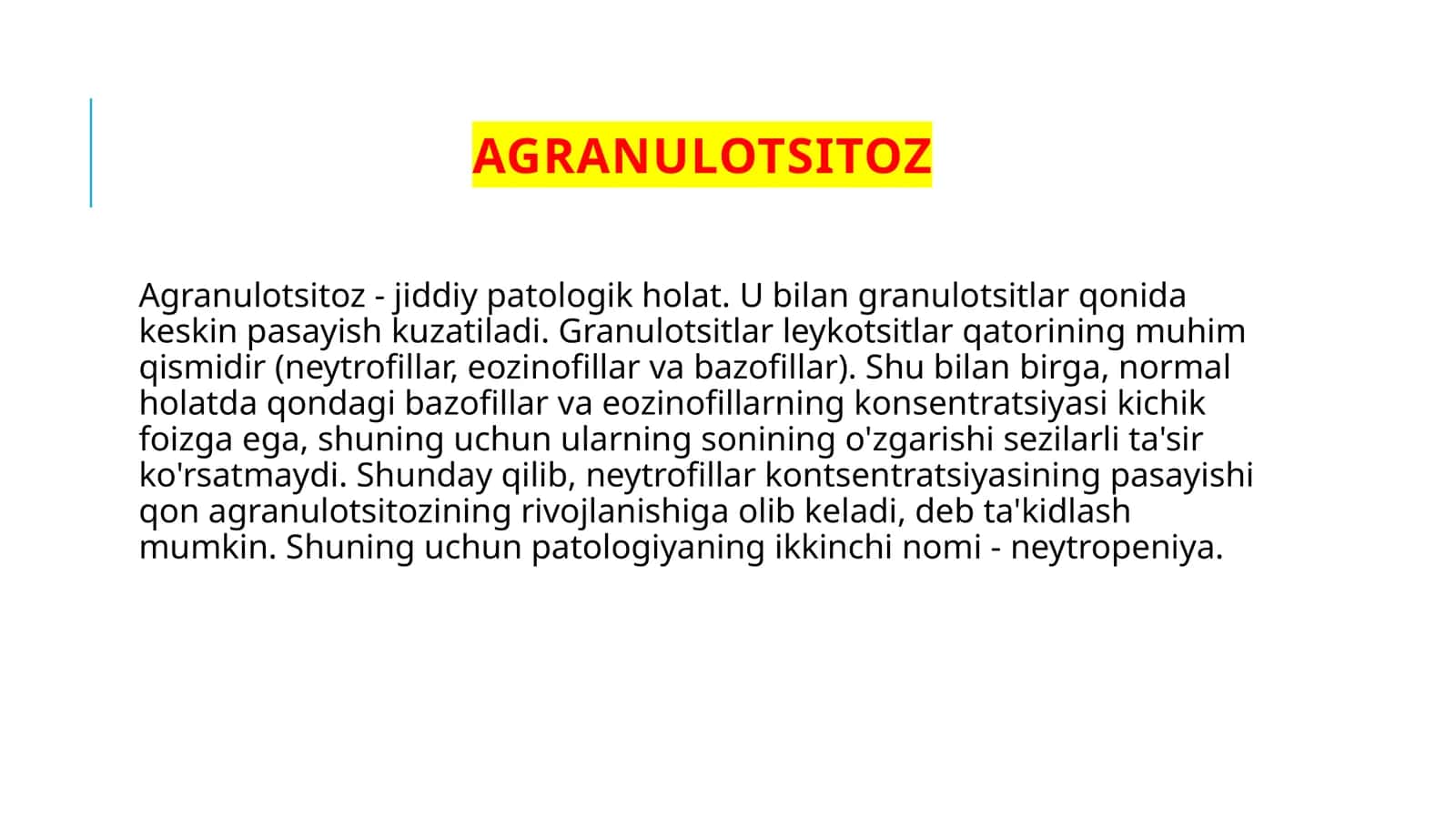 Agranulotsitoz 1