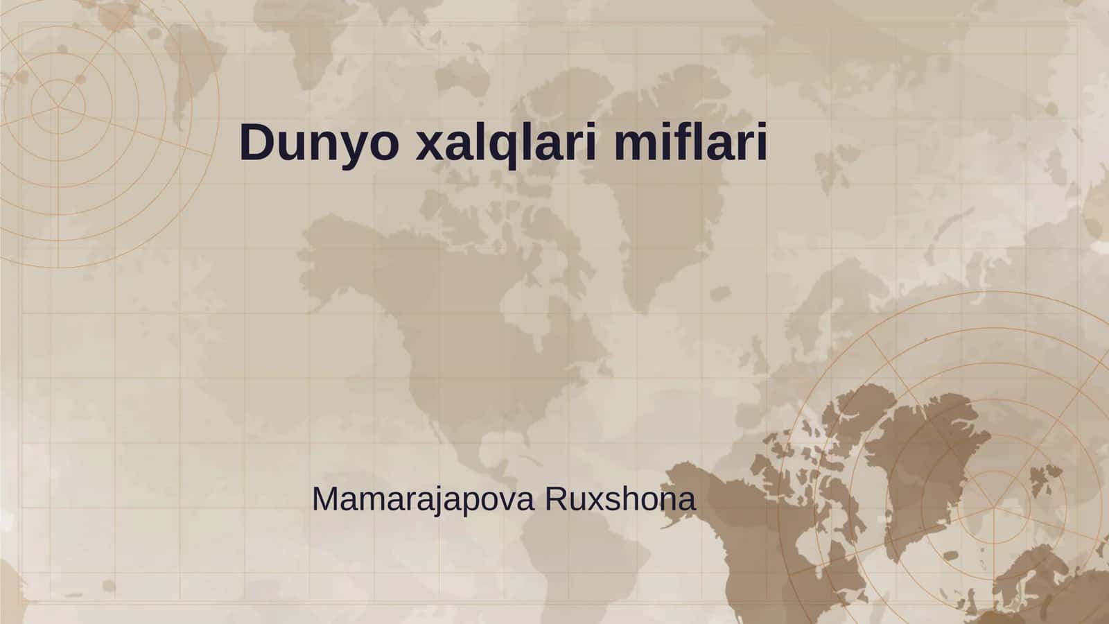 Dunyo xalqlari miflari 1