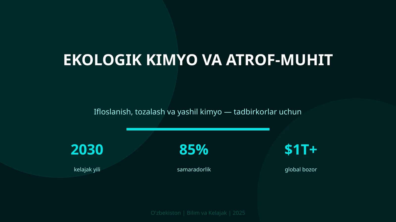 Ekologik Kimyo va Atrof-muhit 1