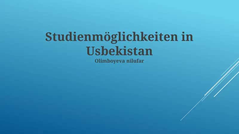 Studienmöglichkeiten in Usbekistan 1