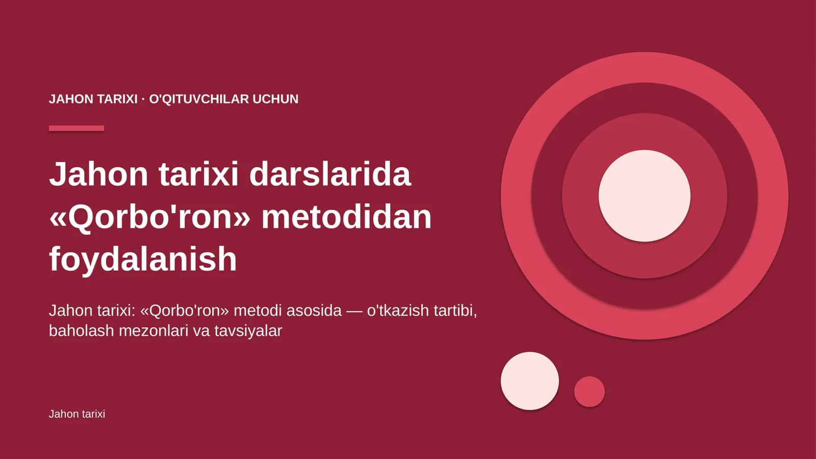 jahon tarixi darslarida qorbo'ron metodidan foydalanish 6903 1