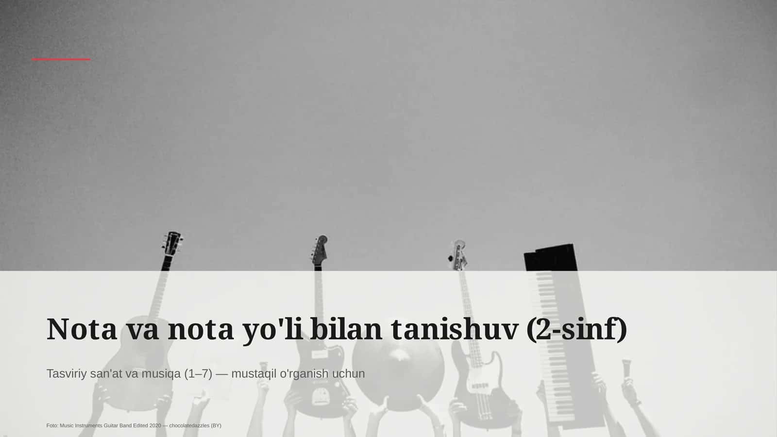 Nota va nota yo'li bilan tanishuv (2-sinf) 1