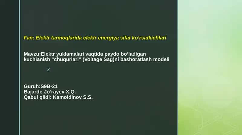 Voltage Sag 1