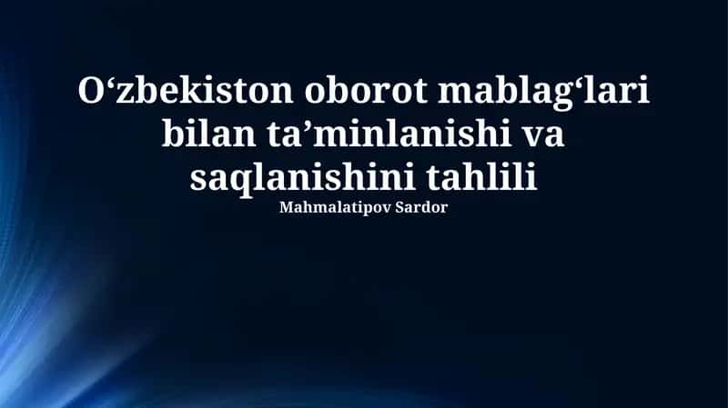 Ishchi kapitalini boshqarishning nazariy asoslari va xususiyatlari 1