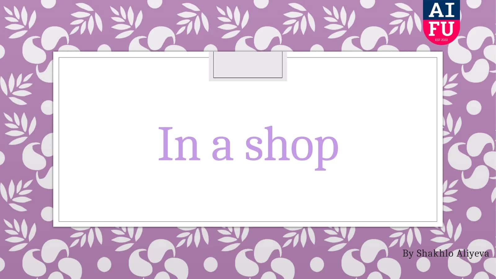 In a shop 1