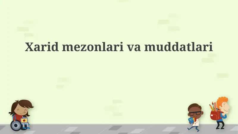 Xarid mezonlari 1