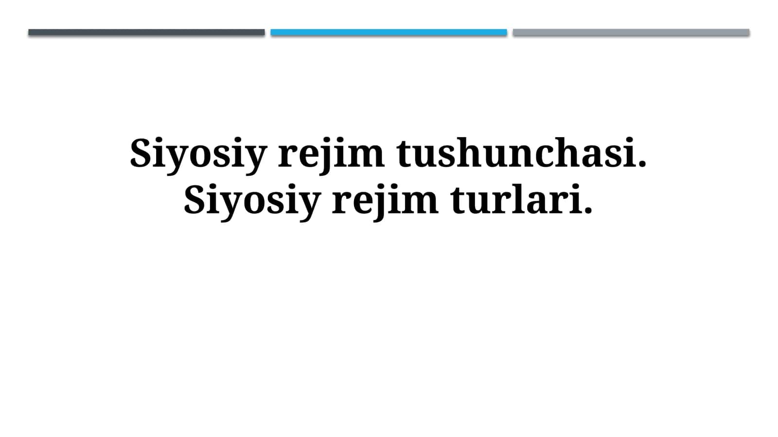 Siyosiy rejim tushunchasi 1