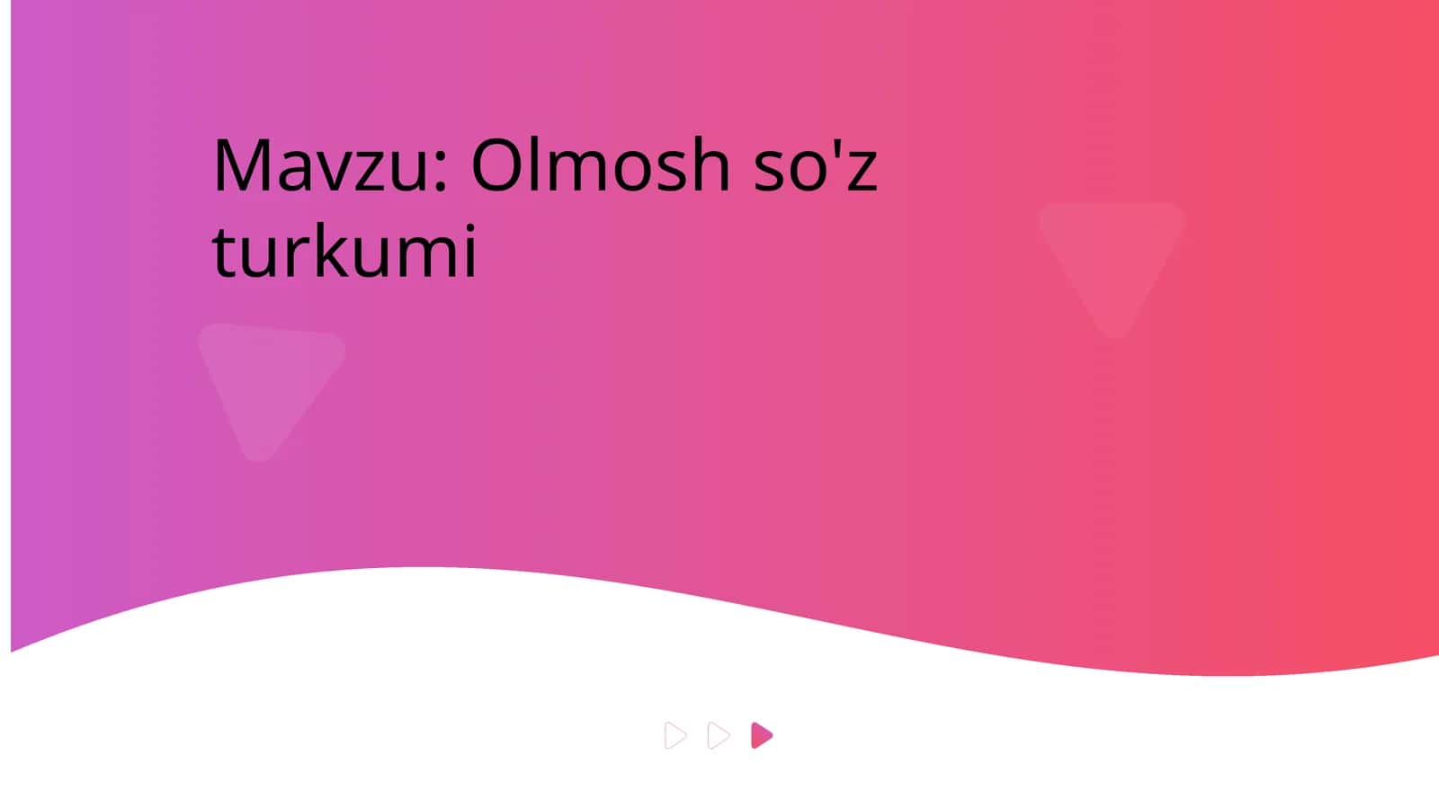 Olmosh so'z turkumi 1