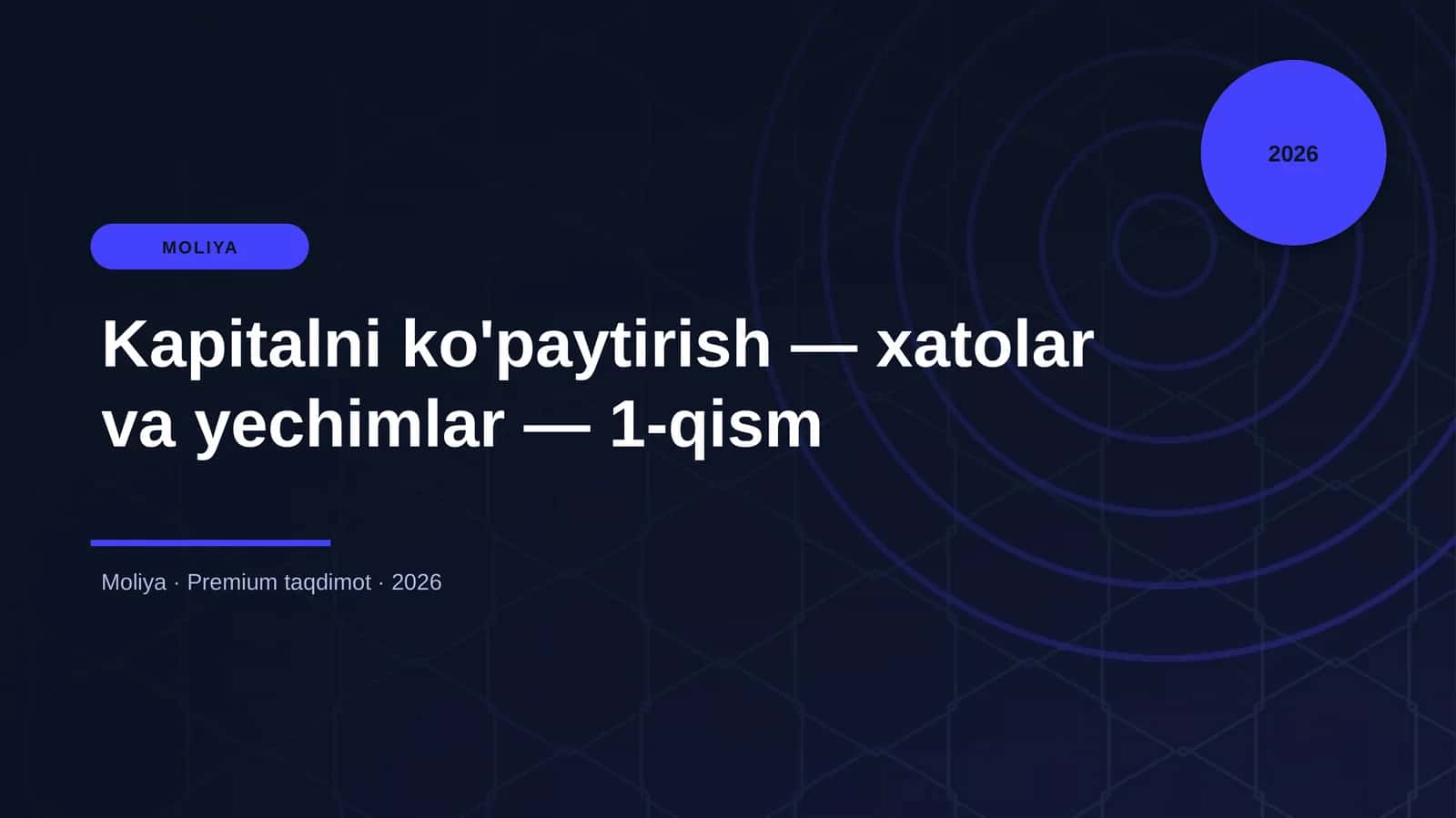 Kapitalni ko'paytirish — xatolar va yechimlar — 1-qism 1