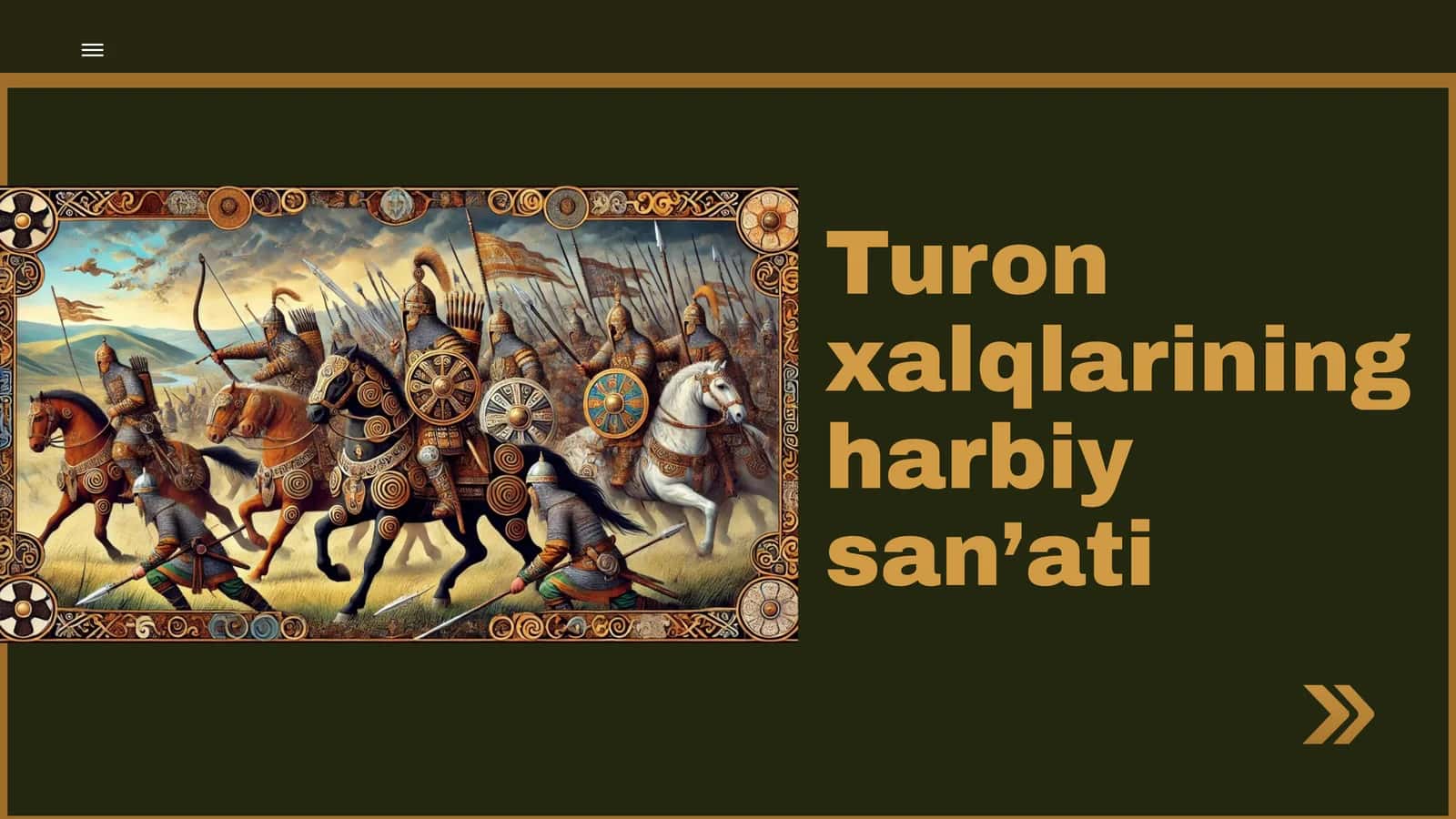 Turon xalqlarining harbiy  san’ati 1
