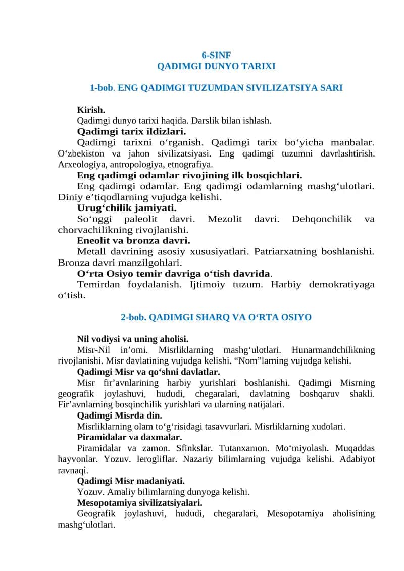 6-SINF QADIMGI DUNYO TARIXI 1