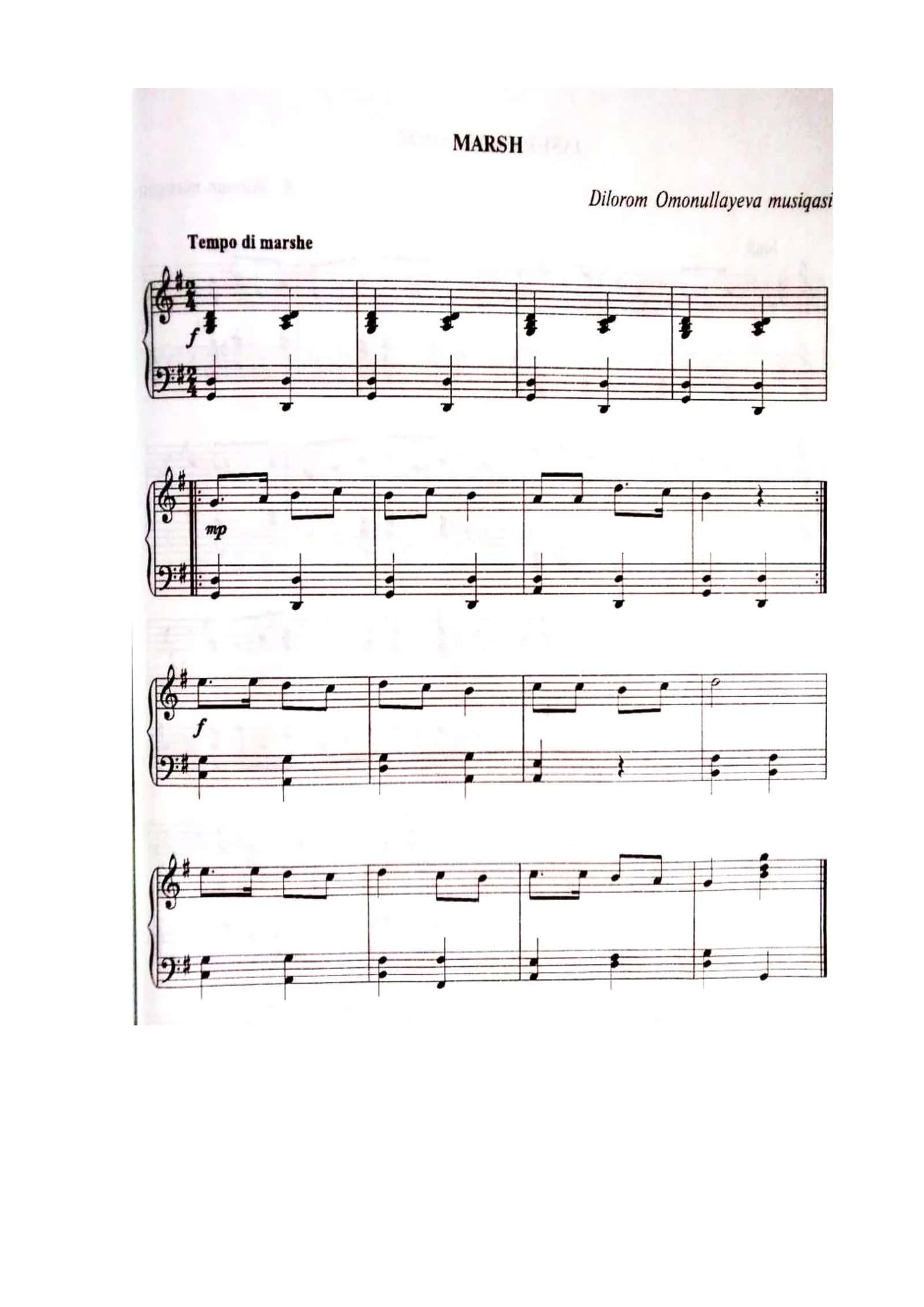 Dilorom Omonullayeva musiqasi "Marsh" 1