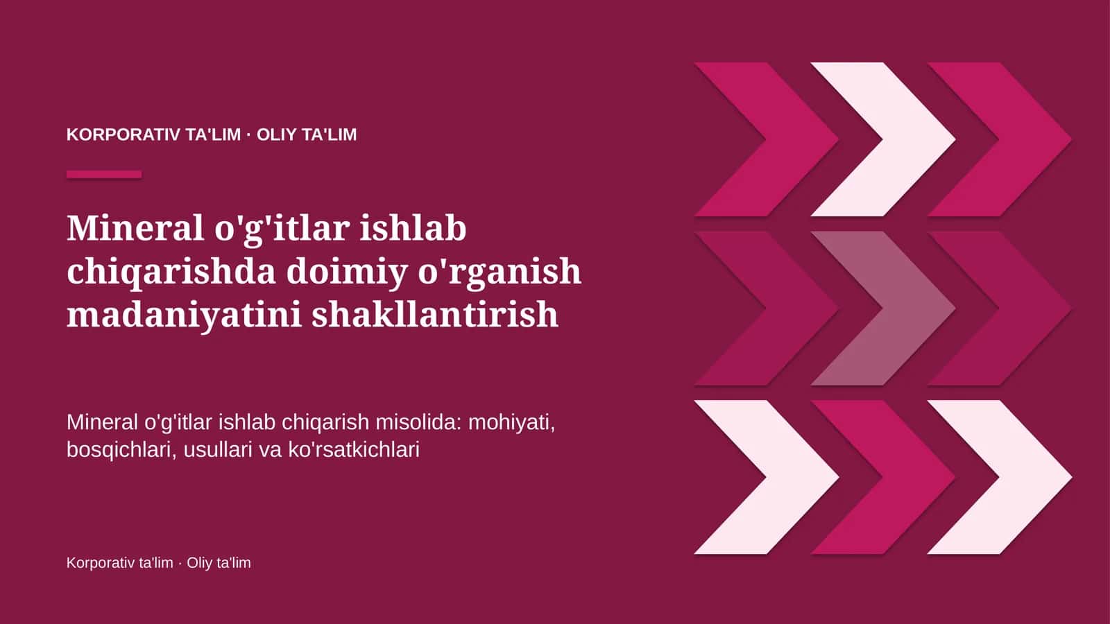 mineral o'g'itlar ishlab chiqarishda doimiy o'rganish madaniyatini shakllantirish 8552 1