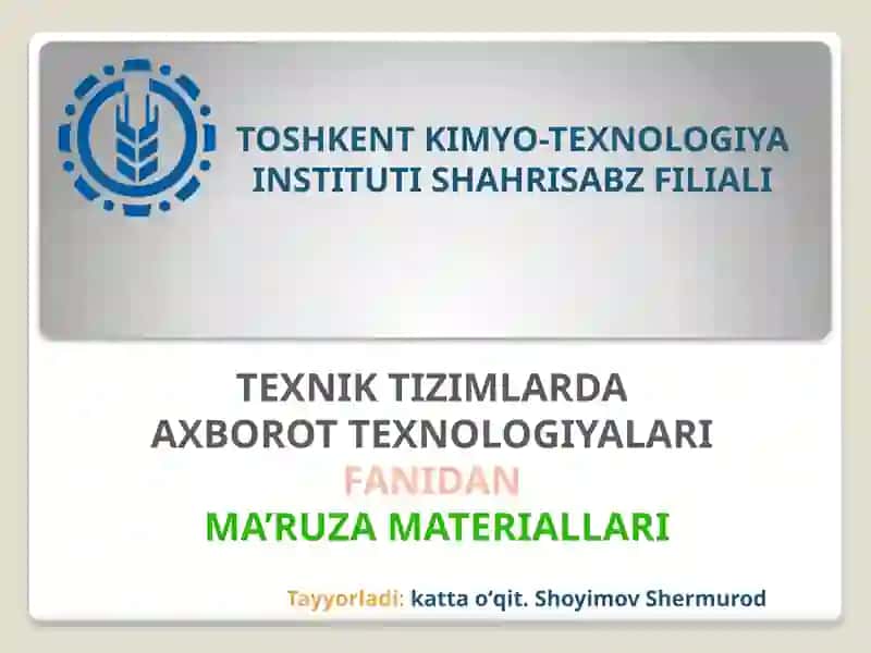 Zamonaviy dasturlash texnologiyalari