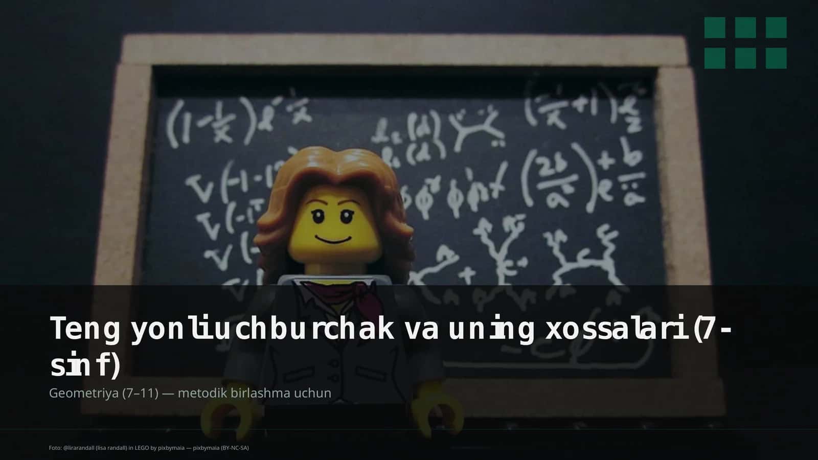 Teng yonli uchburchak va uning xossalari (7-sinf) 1