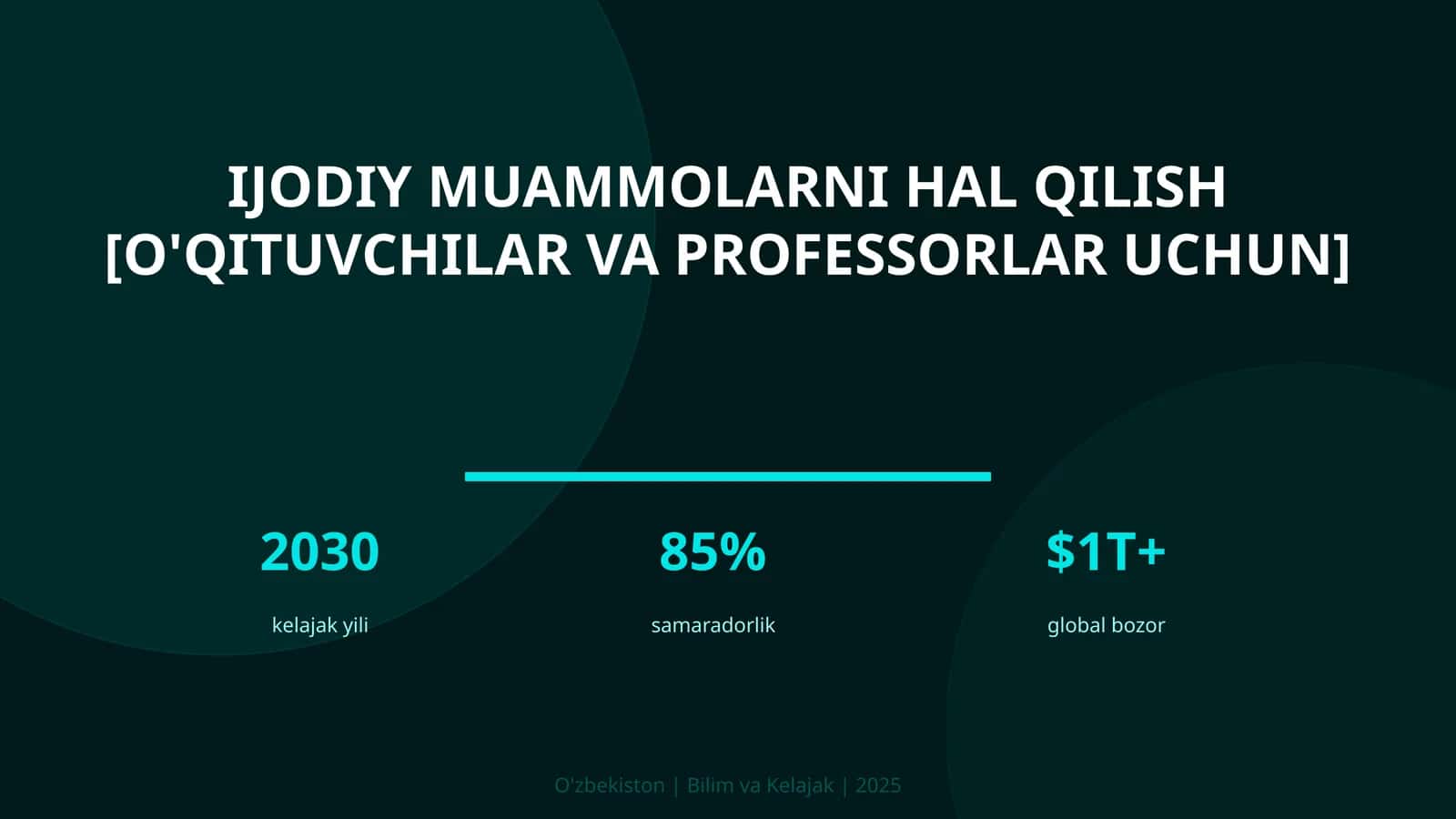 Ijodiy muammolarni hal qilish [o'qituvchilar va professorlar uchun] 1