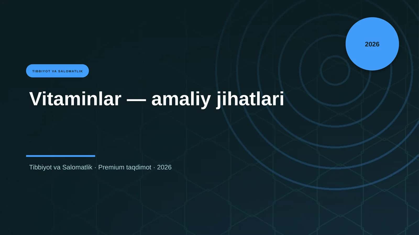 Vitaminlar — amaliy jihatlari 1