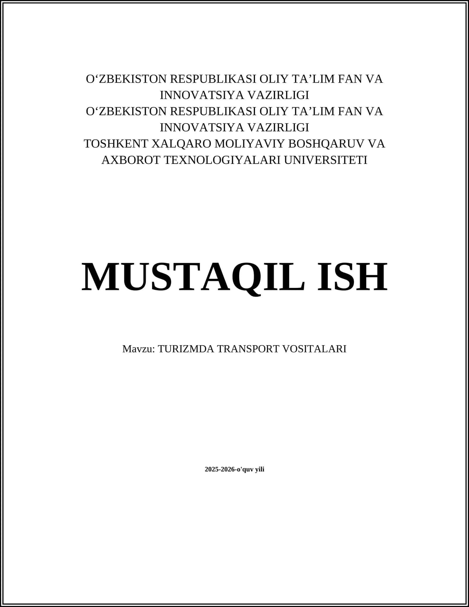 TURIZMDA TRANSPORT VOSITALARI 1