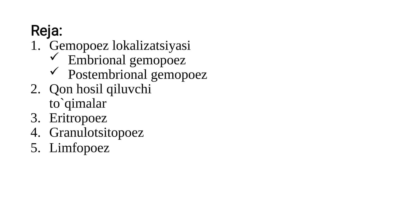 Gemopoez lokalizatsiyasi 1