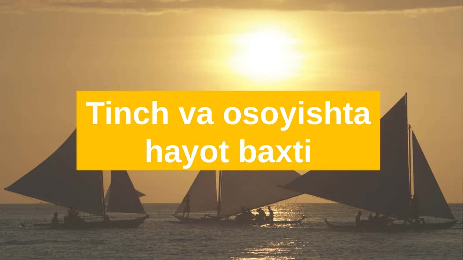 Tinch va osoyishta hayot baxti 1