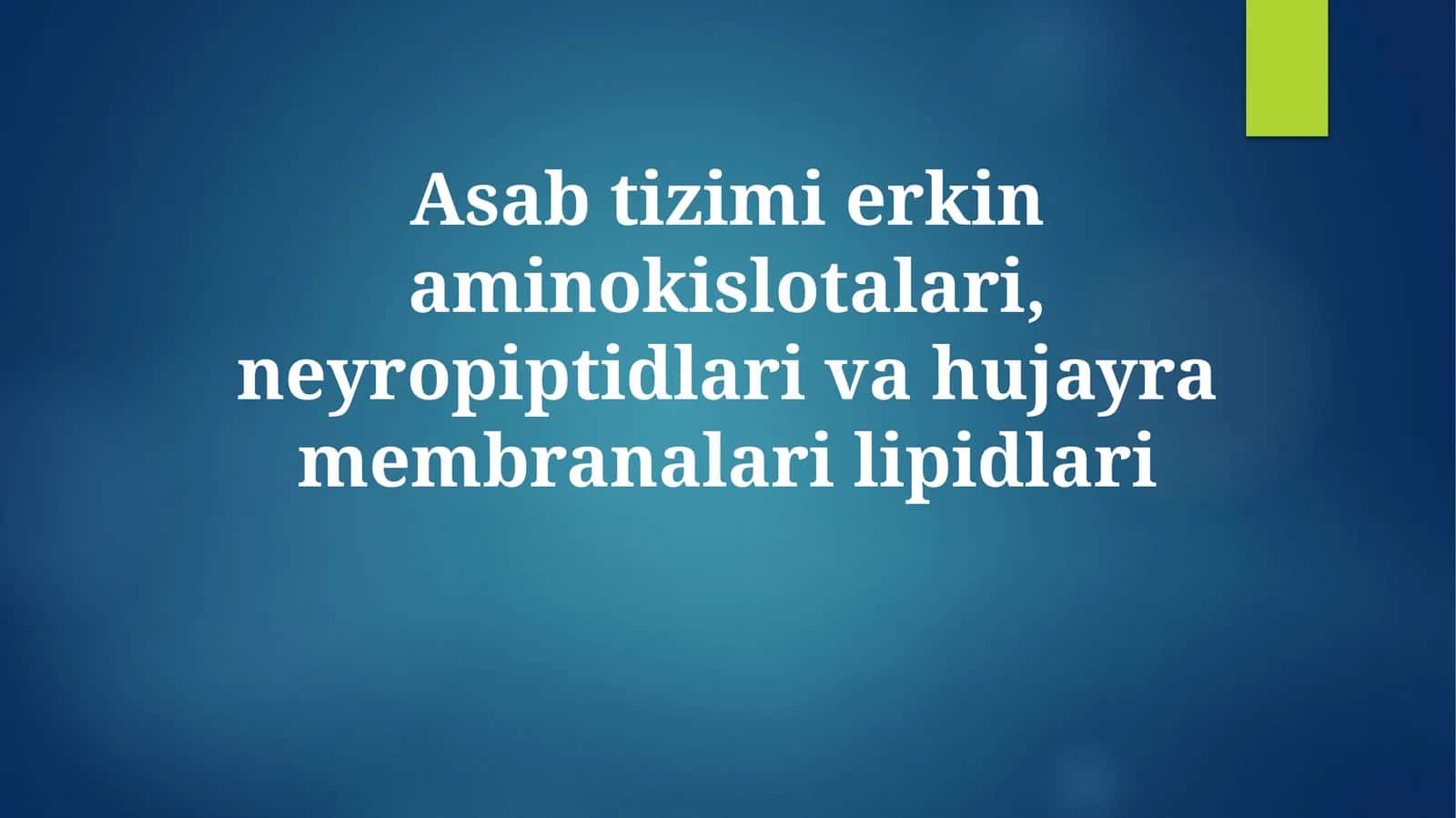 Hujayra membranasining lipidlari 1