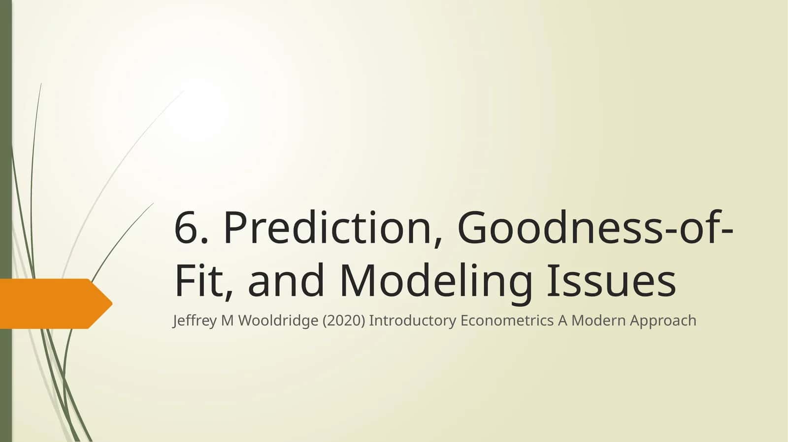 Least Squares Prediction 1