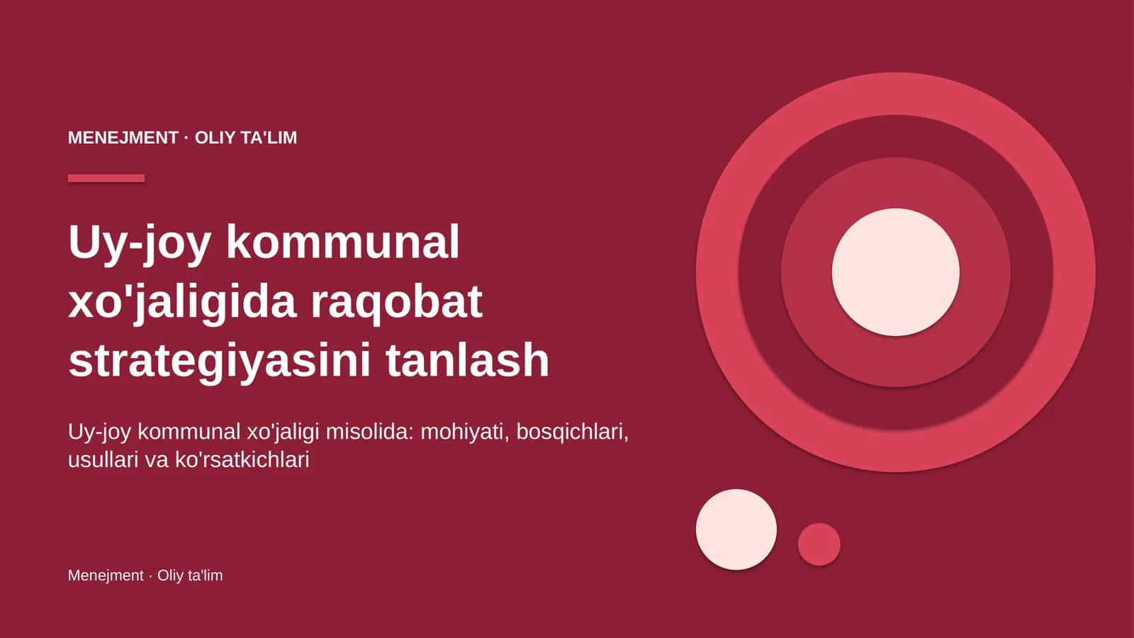 uy joy kommunal xo'jaligida raqobat strategiyasini tanlash 8854 1