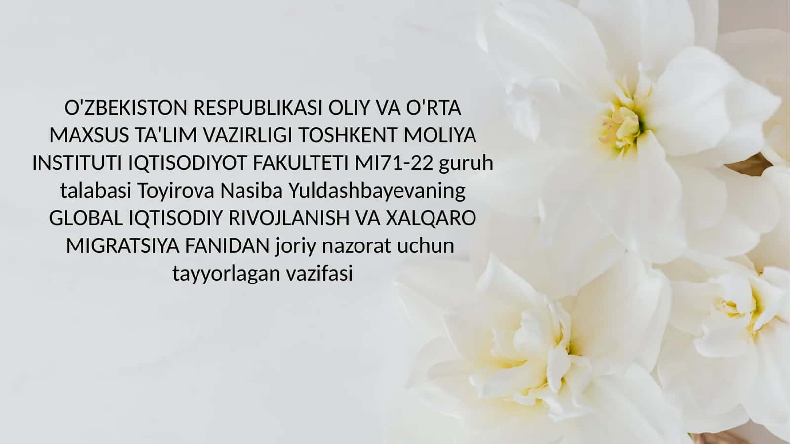 Iqtisodiy global muammolar 1