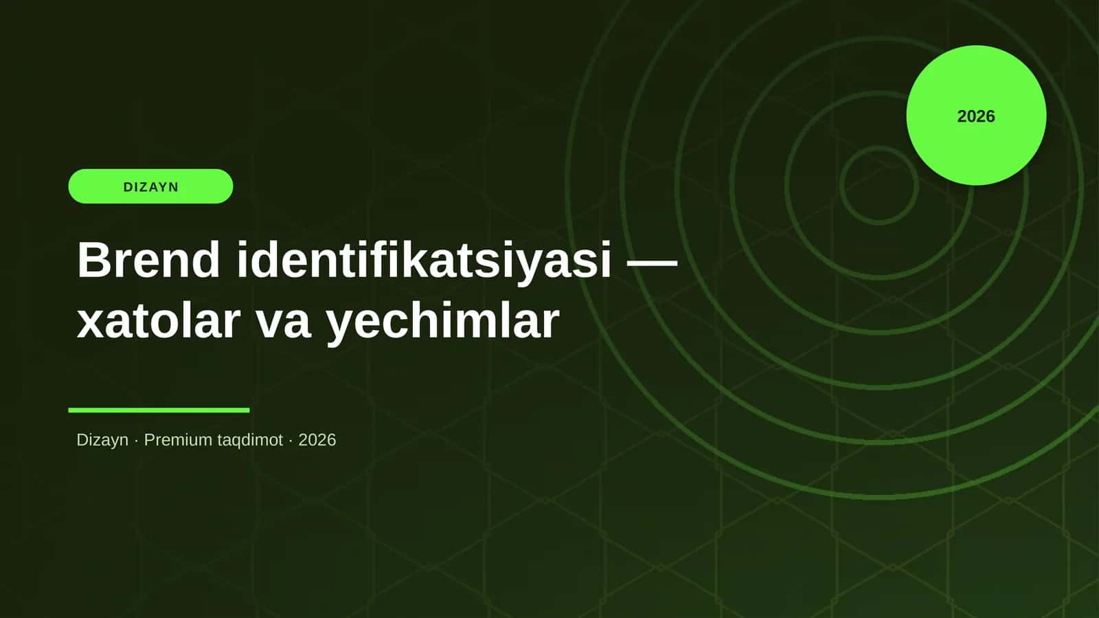 Brend identifikatsiyasi — xatolar va yechimlar 1