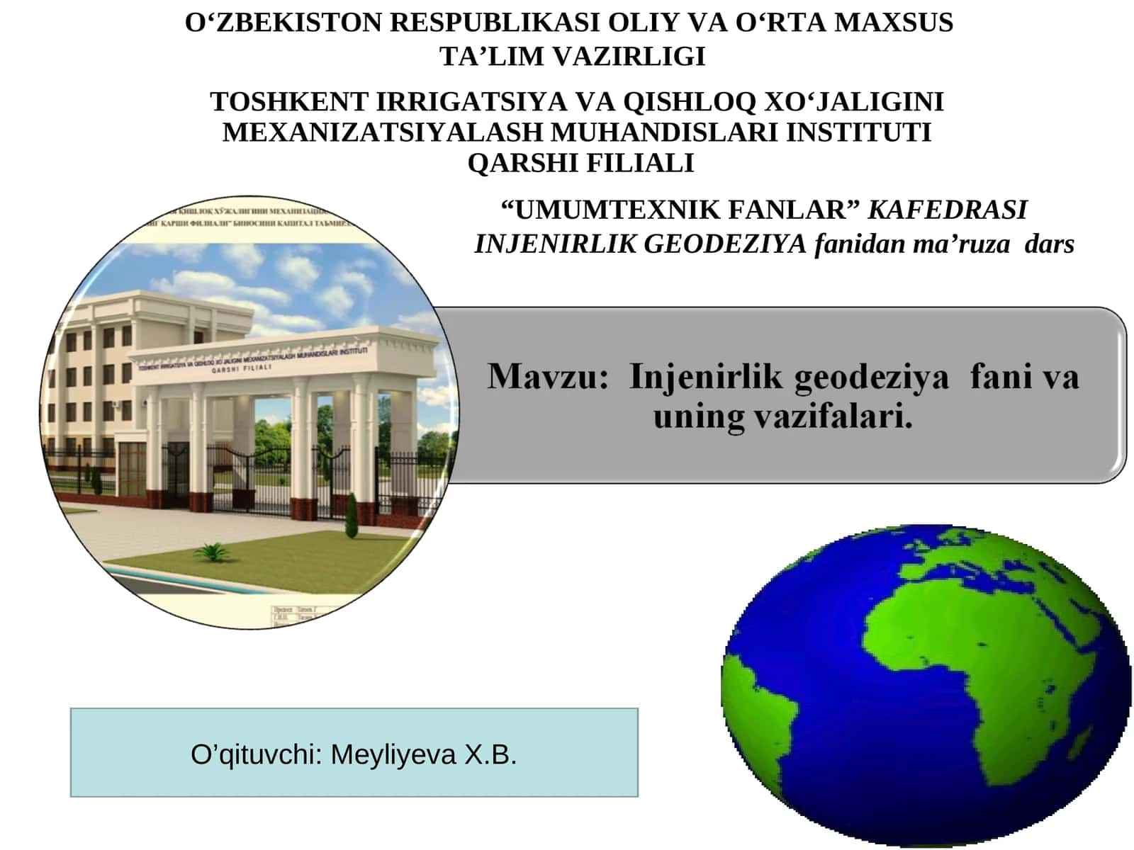 Geodeziya va kartografiya 1
