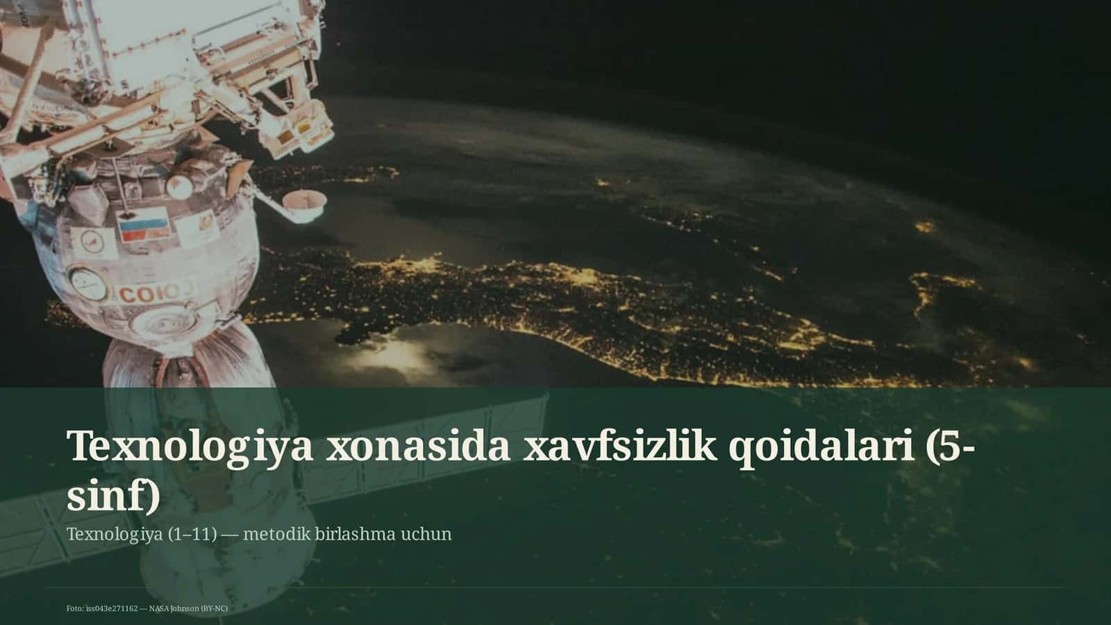 Texnologiya xonasida xavfsizlik qoidalari (5-sinf) 1